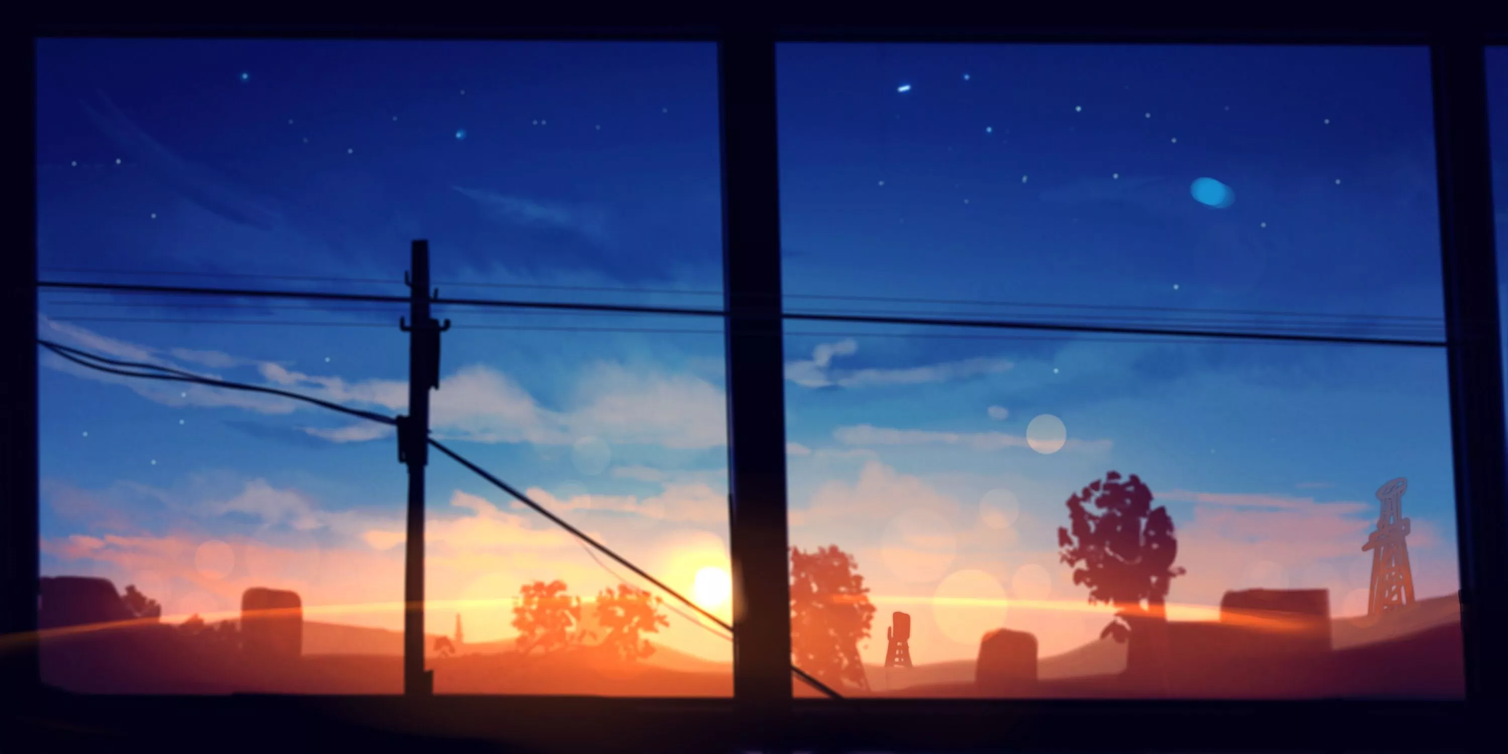 Wallpaper the sun, sunset, window