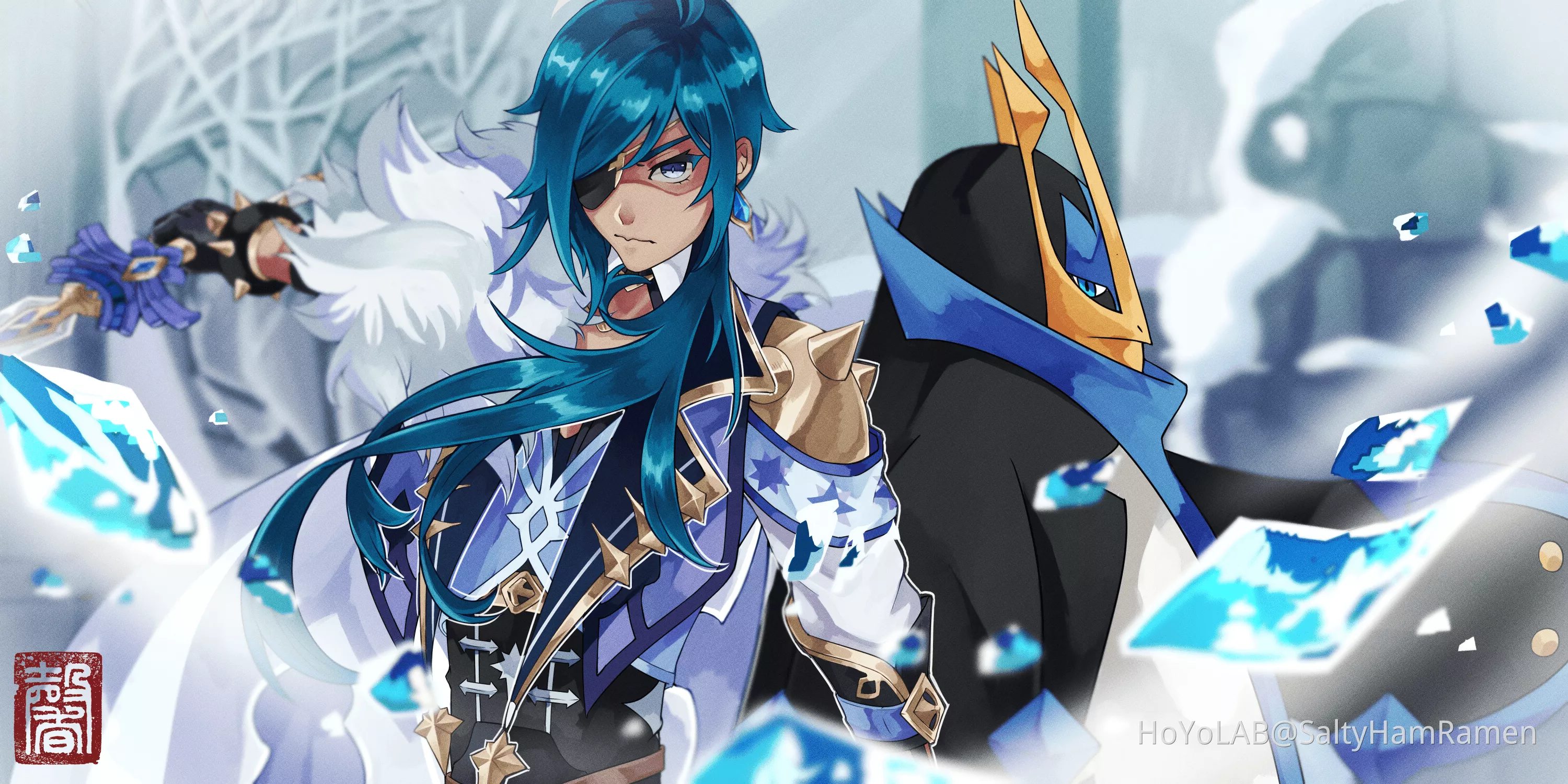 Kaeya x pokemon Genshin Impact