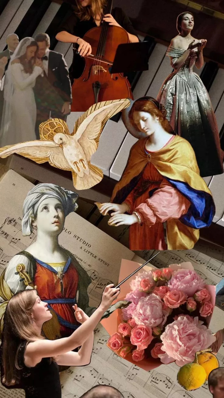 Saint Cecilia. Catholic wallpaper