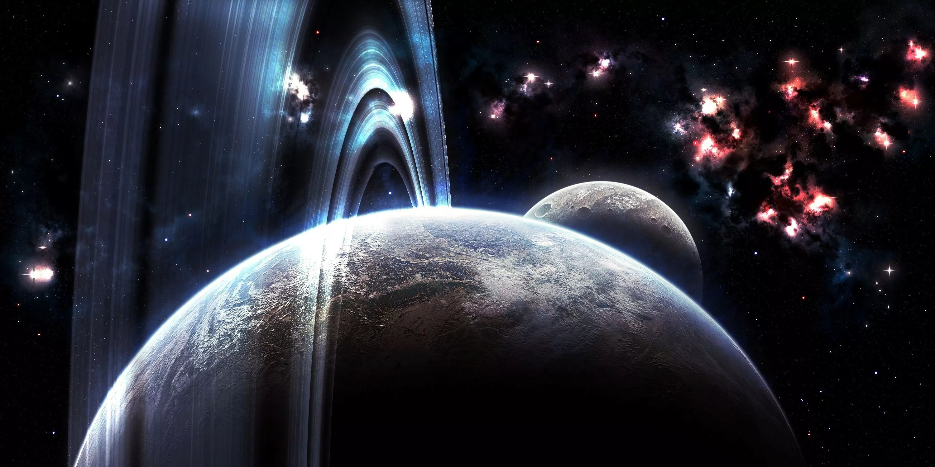 Wallpaper Space Planets Ring system