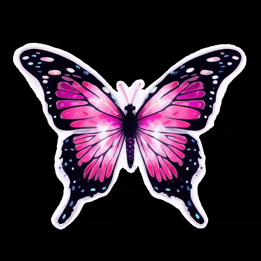 Mystical Pink Butterfly Aura Png Gkk