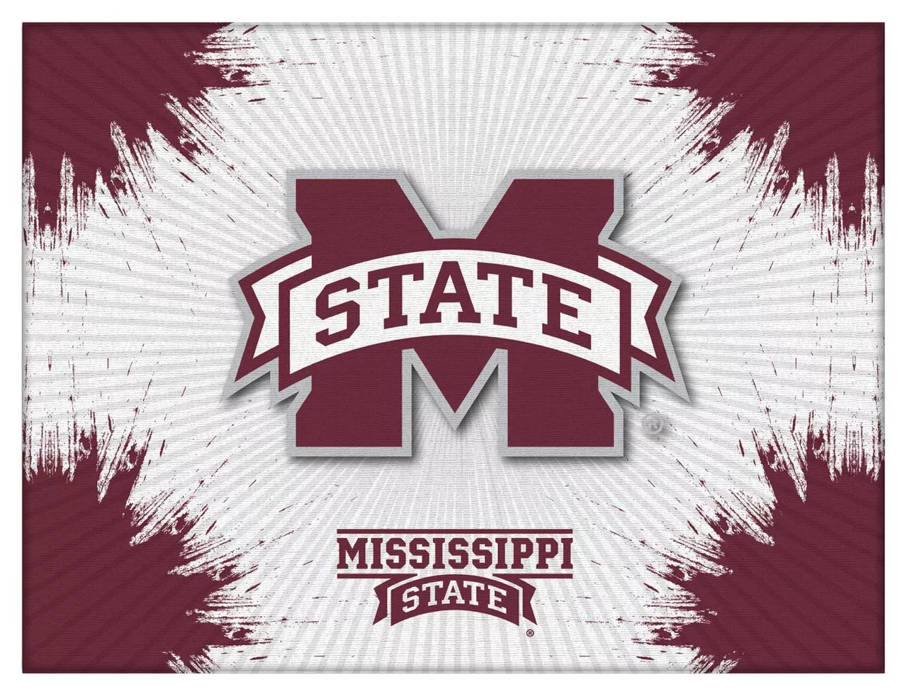 Mississippi State Bulldogs Logo Canvas