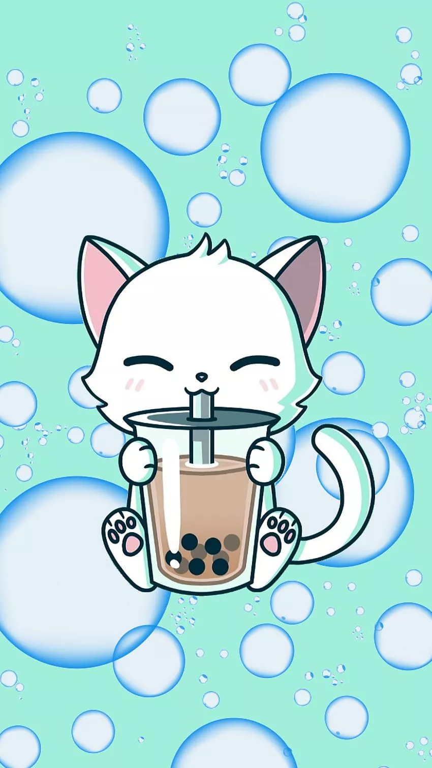 Kitty Bubble Tea, cute HD phone