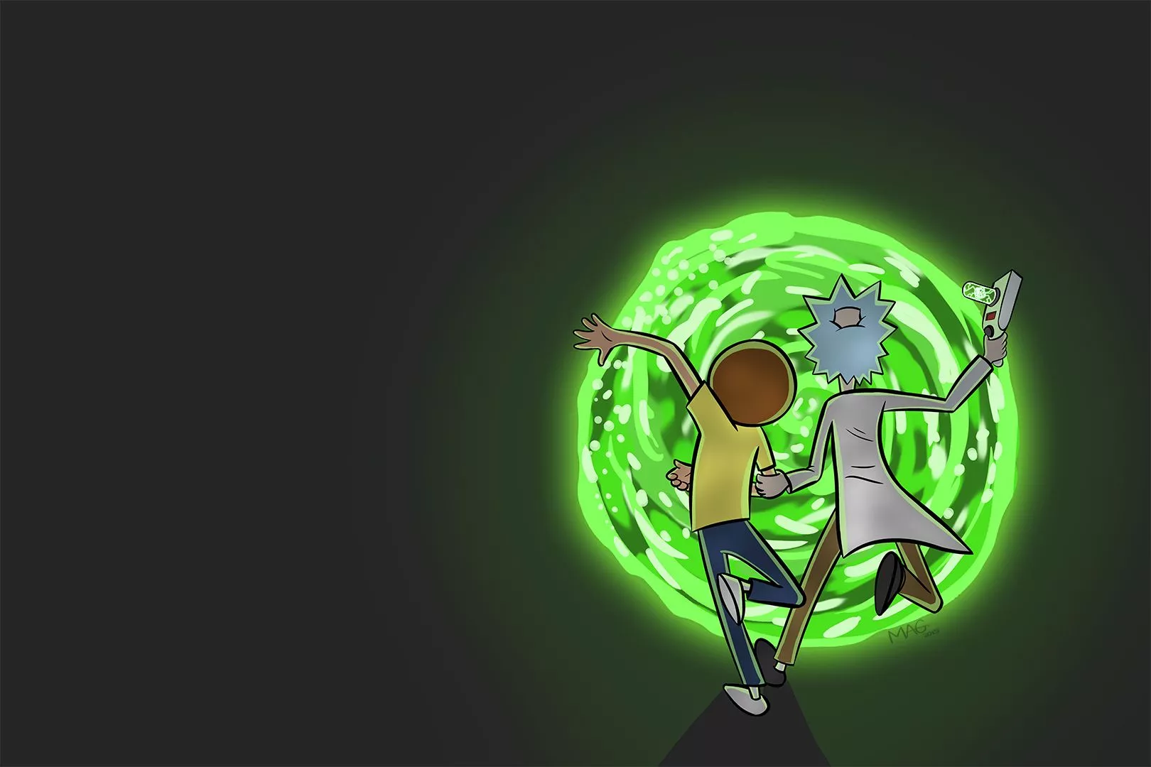 Morty_02 Duel Monitor Wallpaper