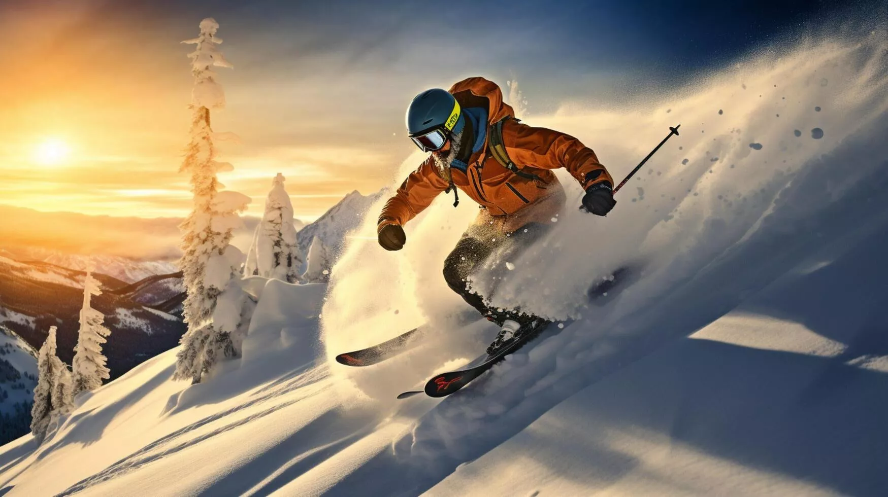 Skiing Background Image