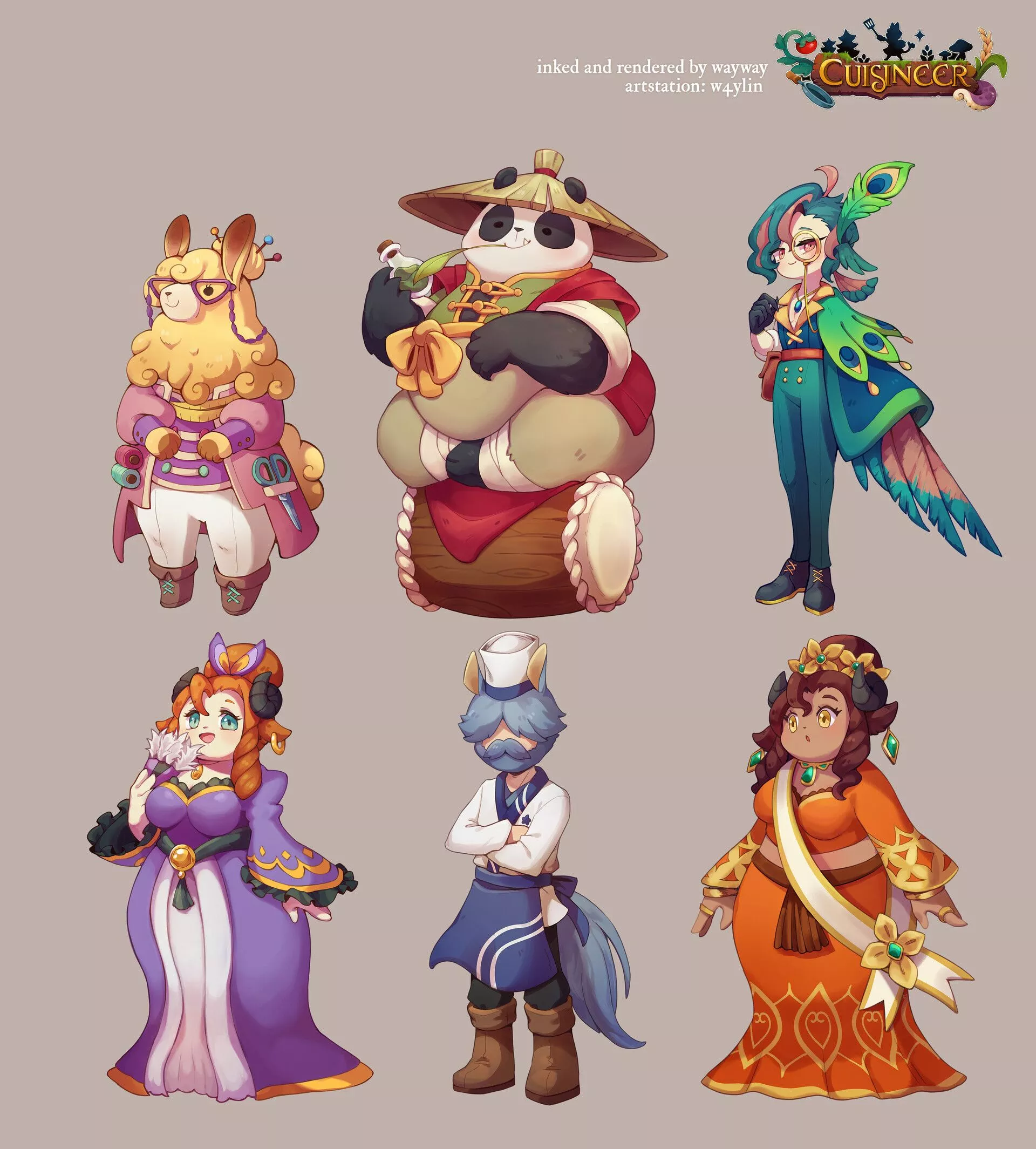 Cuisineer 2D Character Artwork
