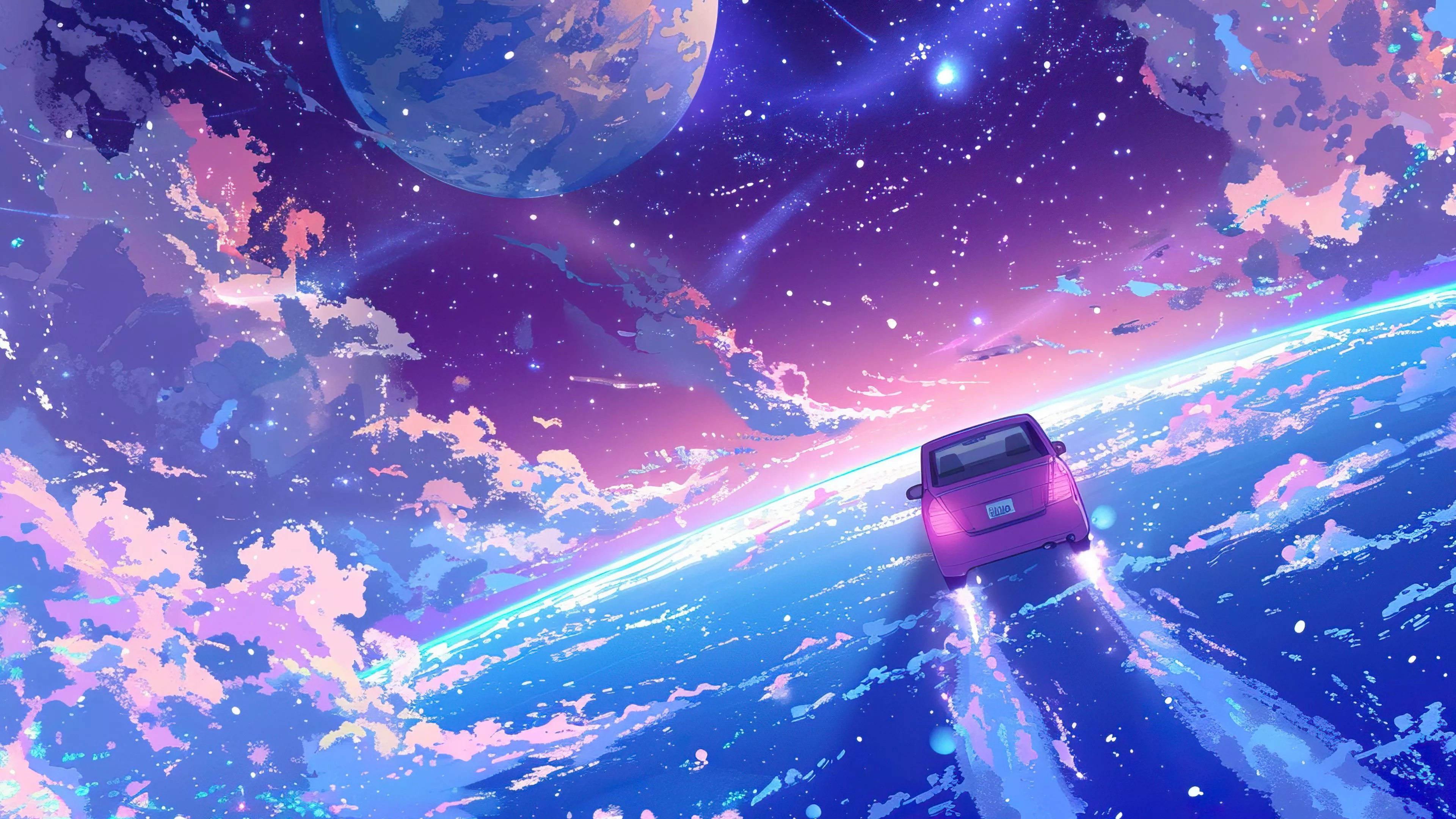 Galactic Road Trip 4K Wallpaper