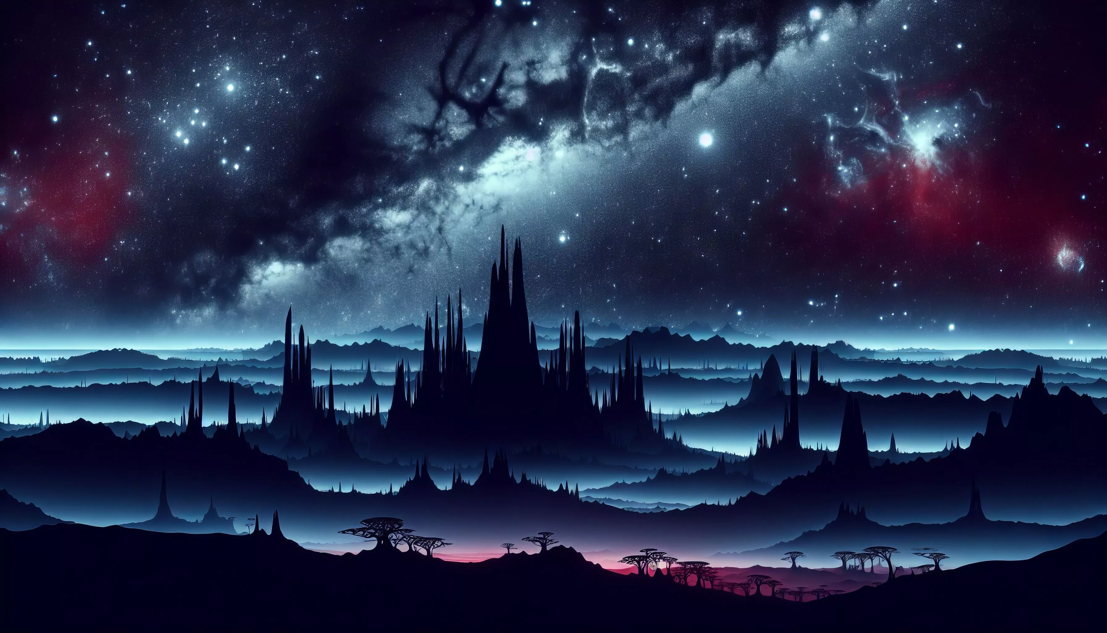 Fantasy Landscape from Space Wallpaper