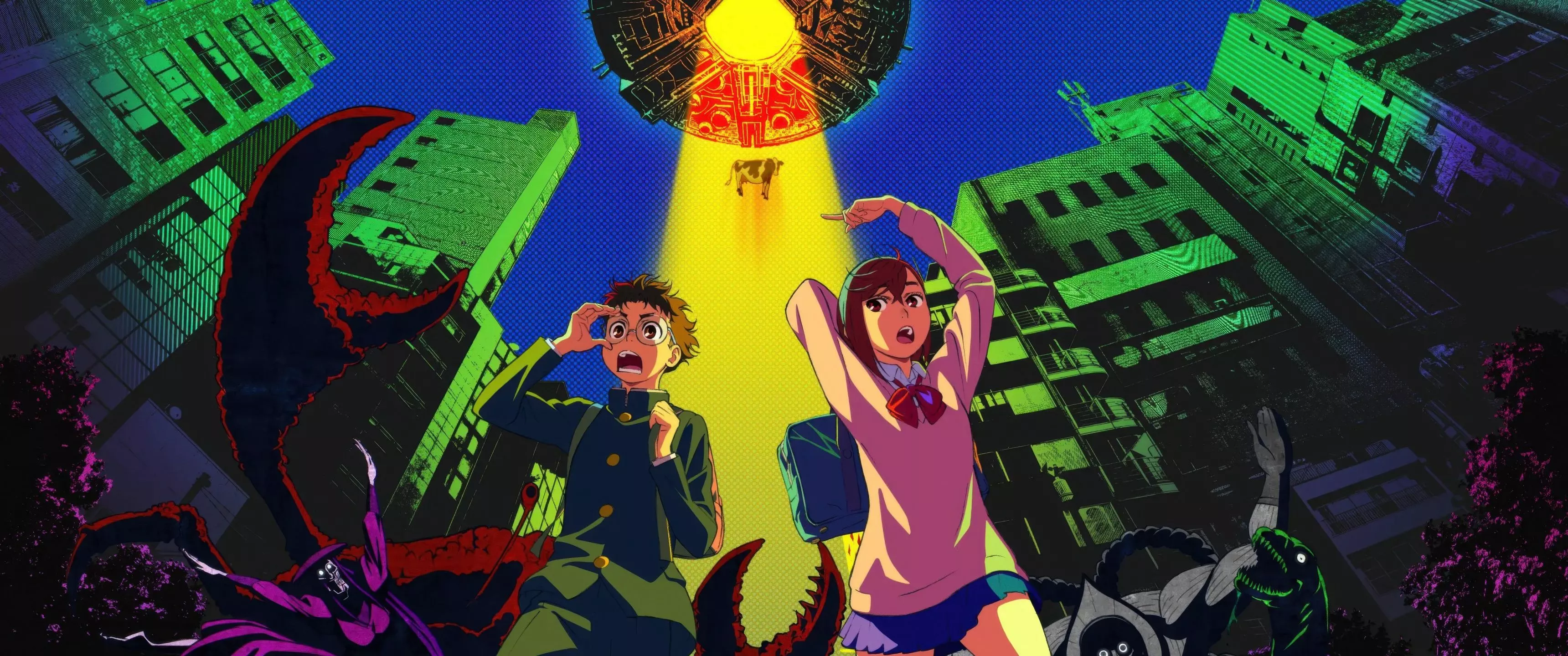 Dandadan Wallpaper 4K, Anime couple