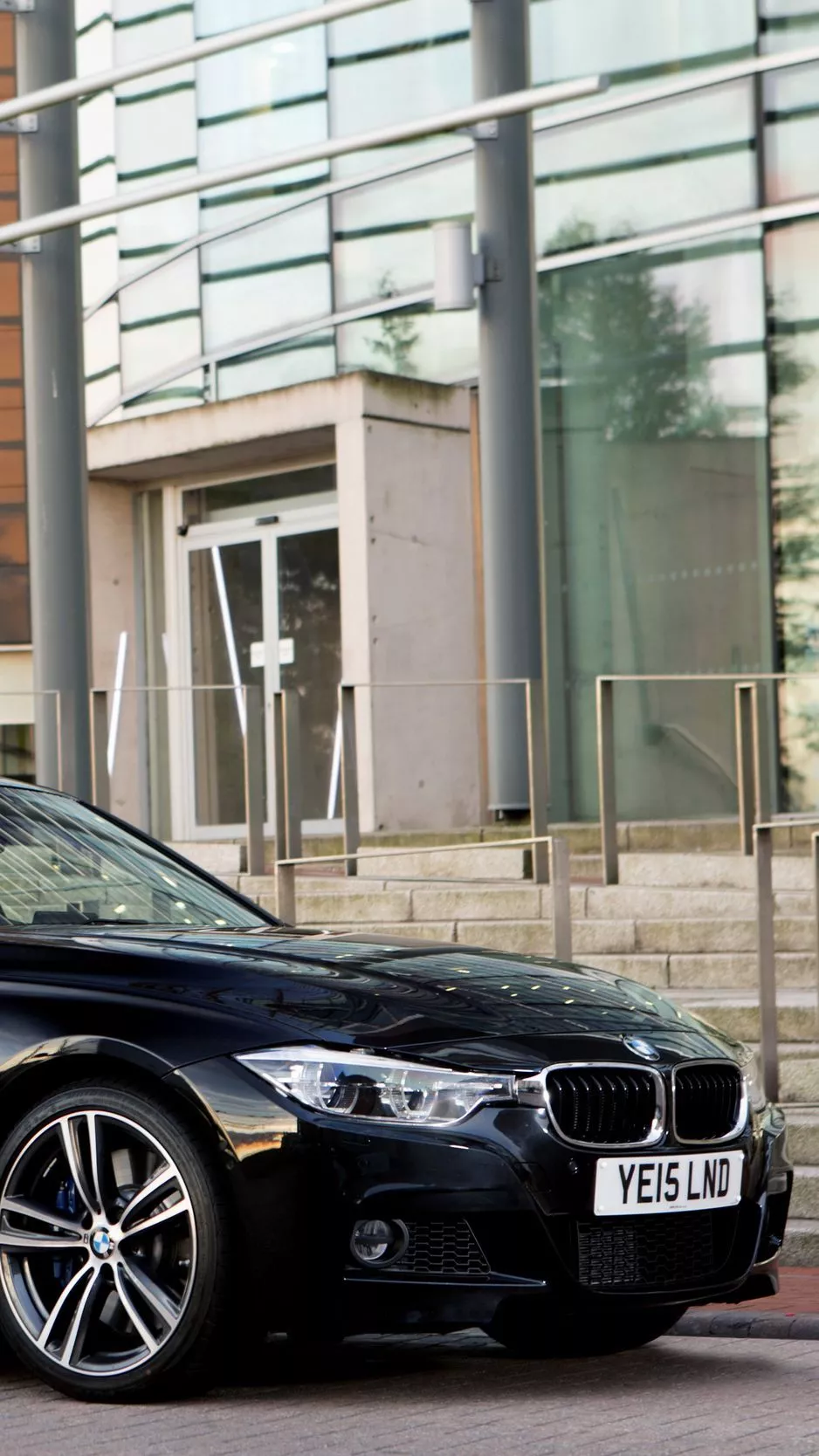 wallpaper 938x1668 bmw, f30, side view