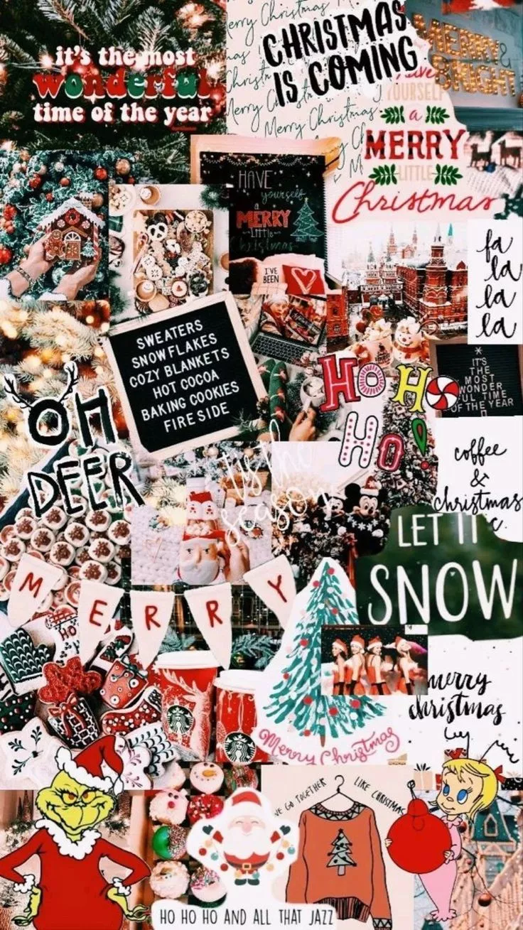 Christmas collage #wallpaper #Christmas