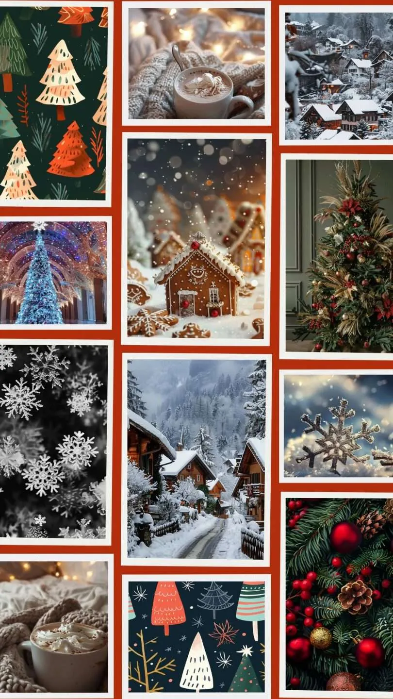 Merry & Bright Phone Wallpaper Christmas Image to Download to Deck Your Screen Jade Design