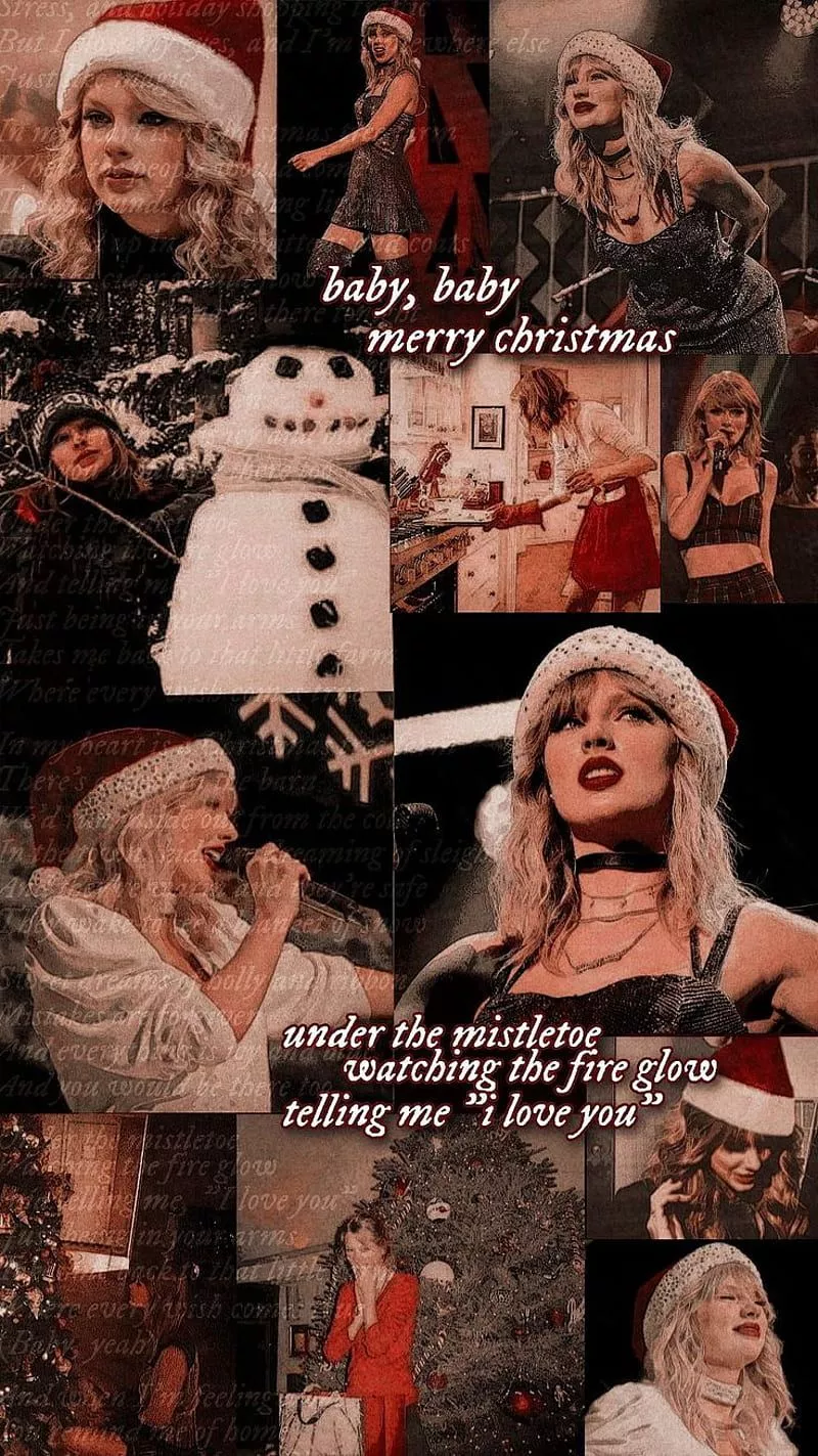 Collage edit. Taylor swift christmas