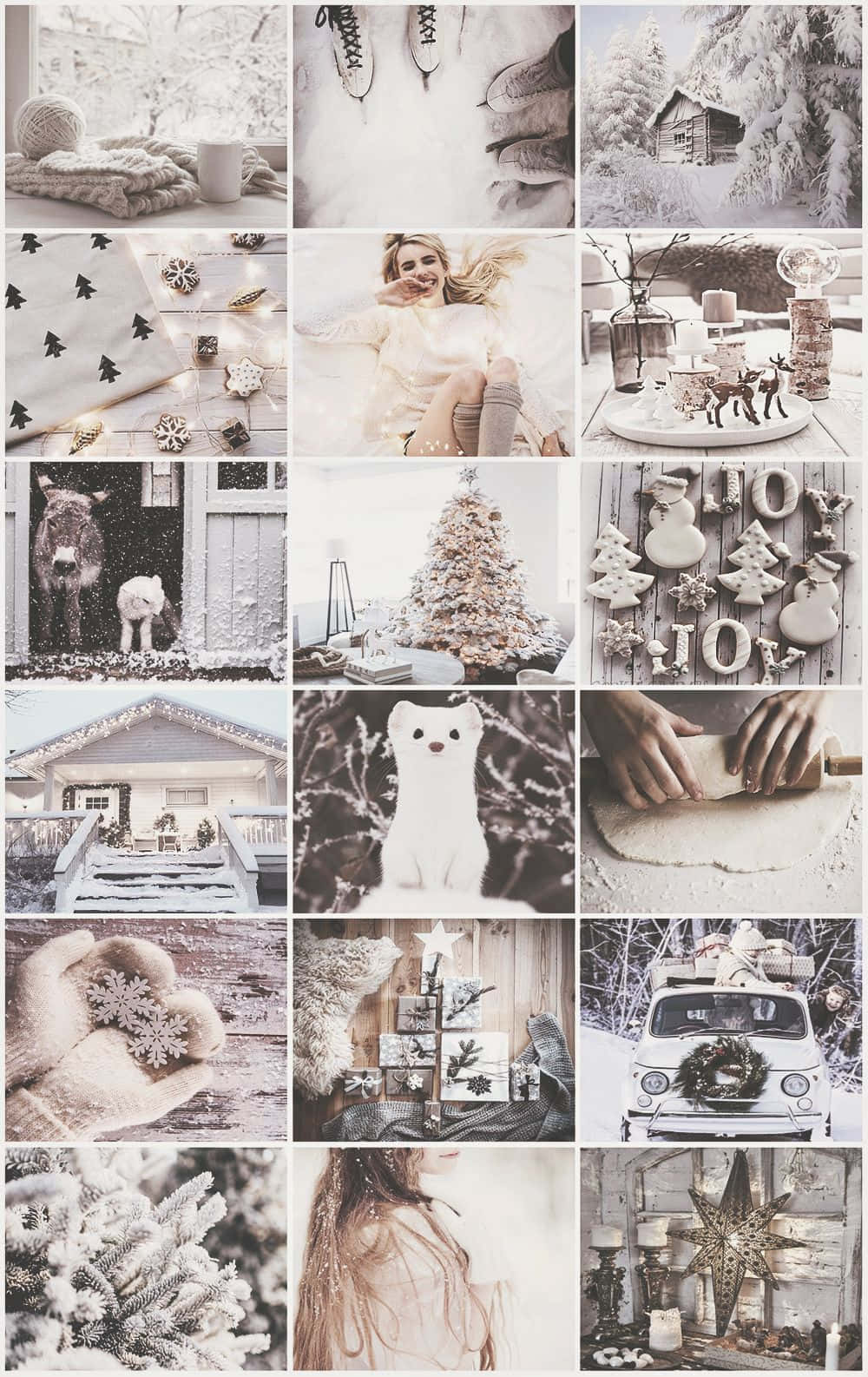 Download White Christmas Collage iPhone