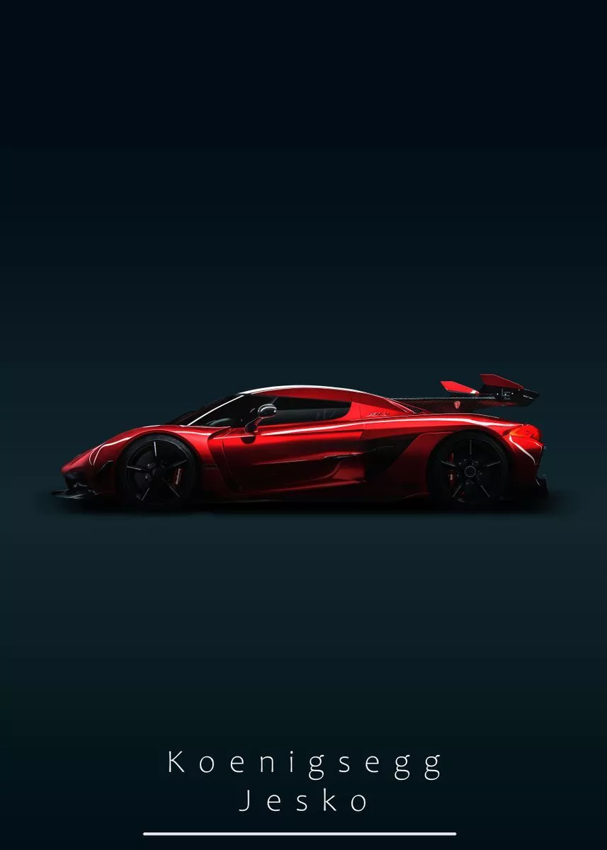 Koenigsegg Jesko Race Car' Poster