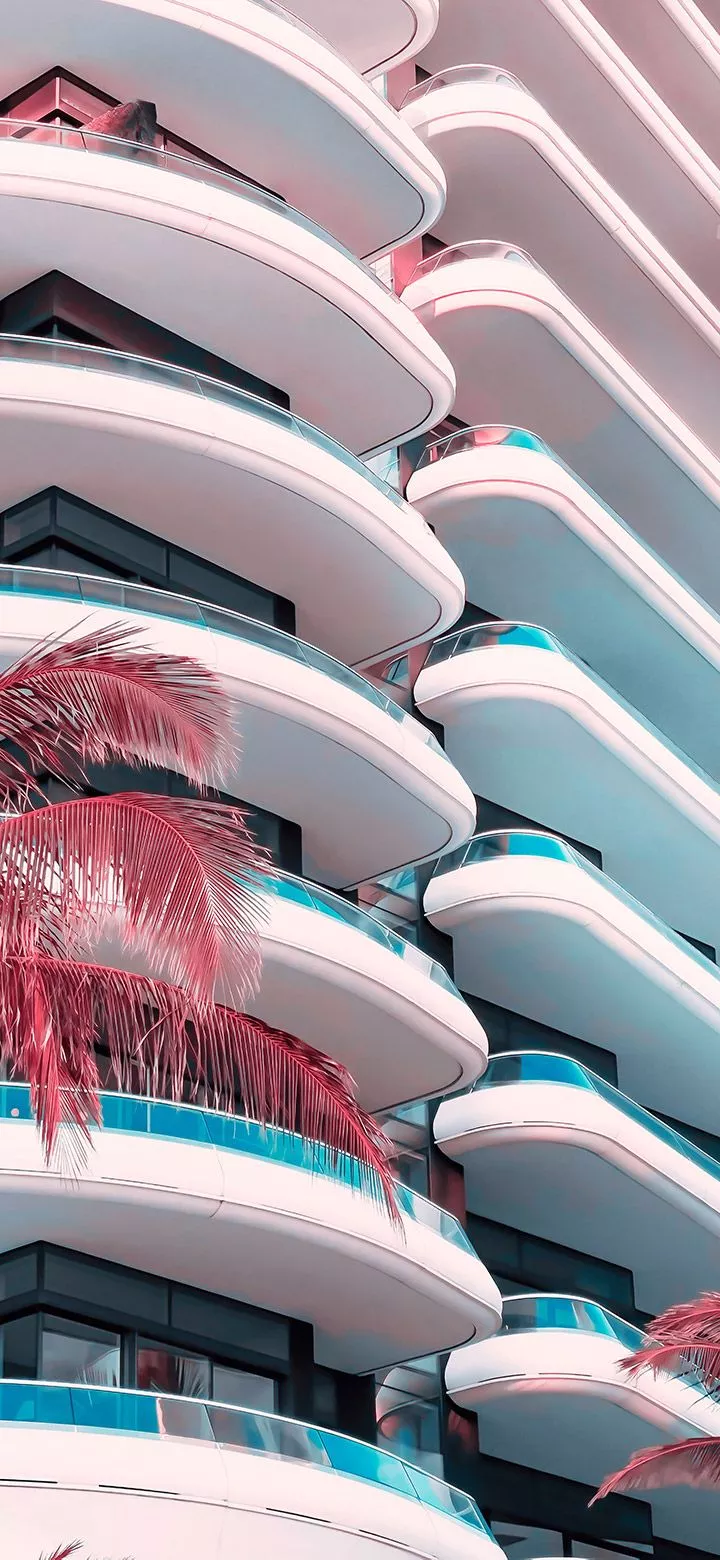 Aesthetic Building Balconies 4K Phone