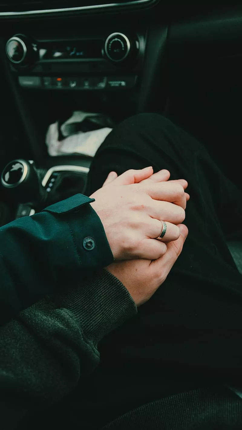 Cute Couple Love, Holding Hands In Car