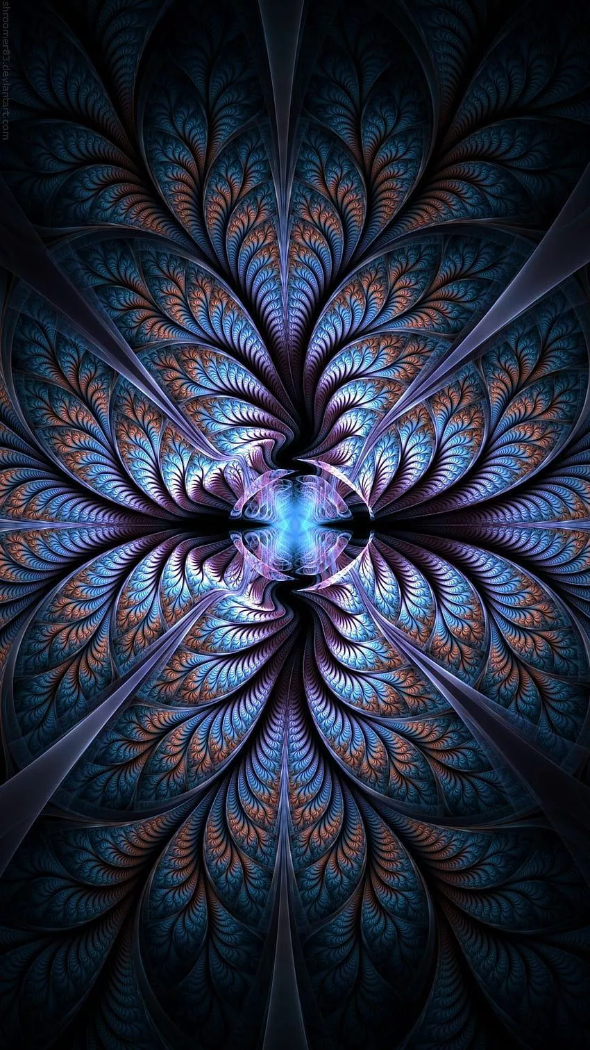 Fractal art, Blue, Purple, Art, Pattern