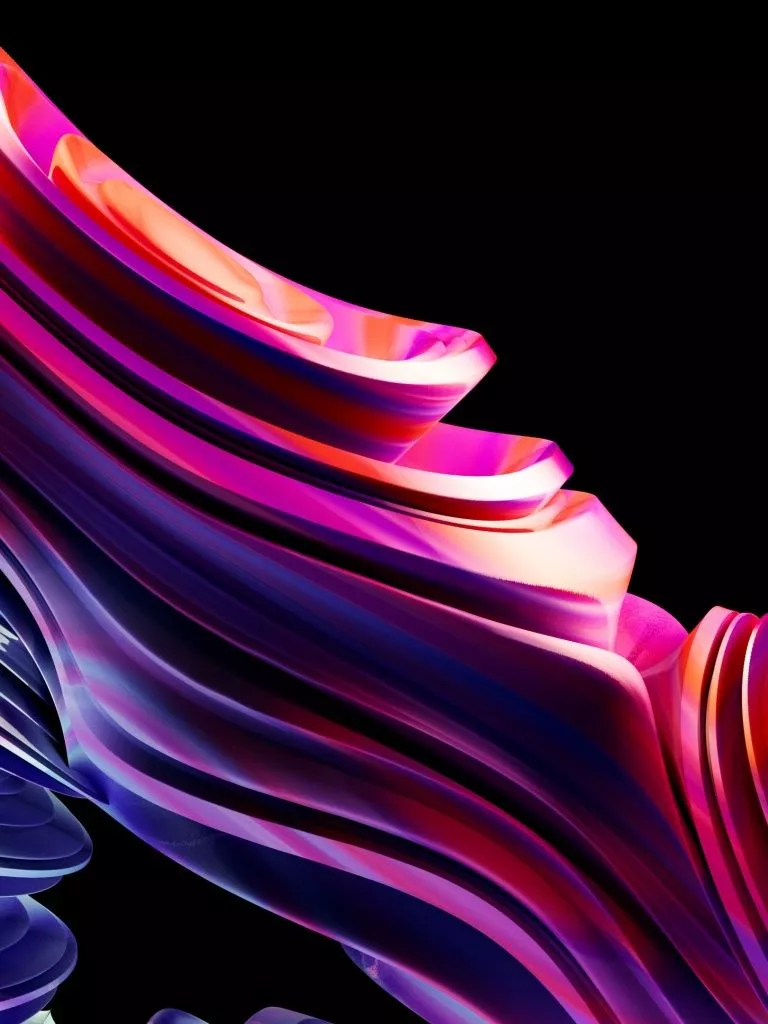 Fractal Wallpaper 4K, AMOLED, 3D Render
