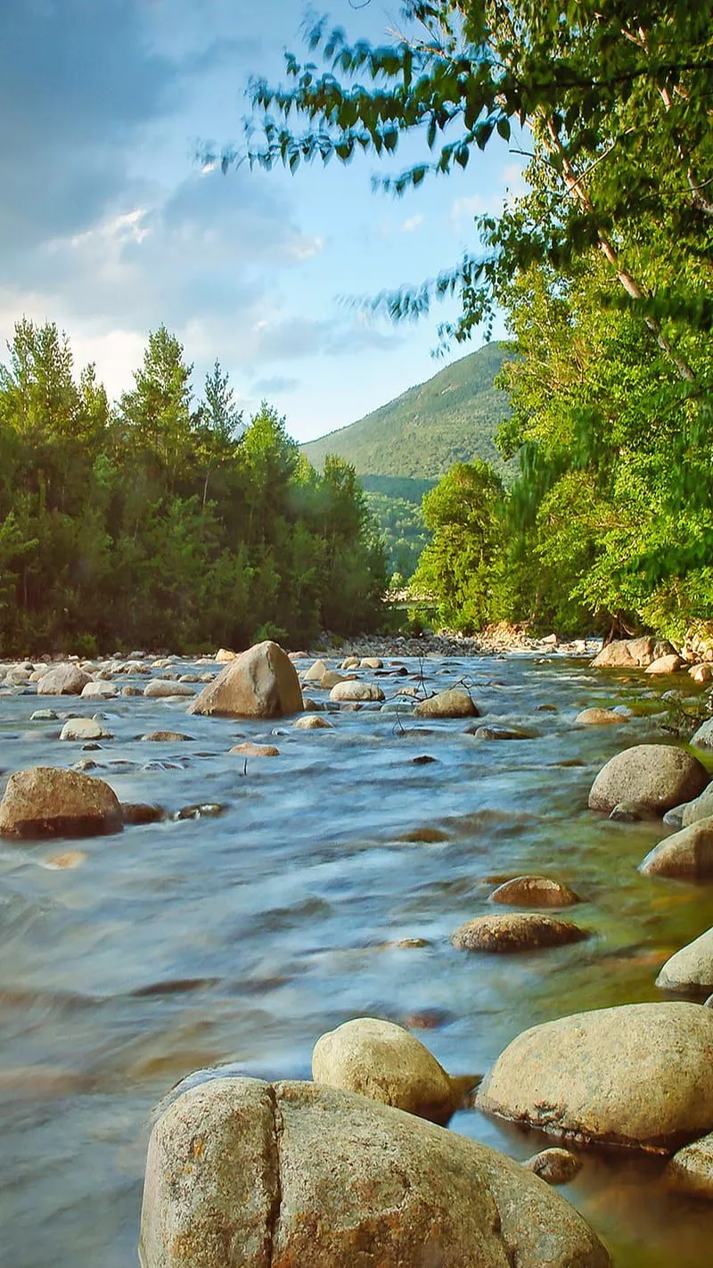 River, stream, water, HD phone