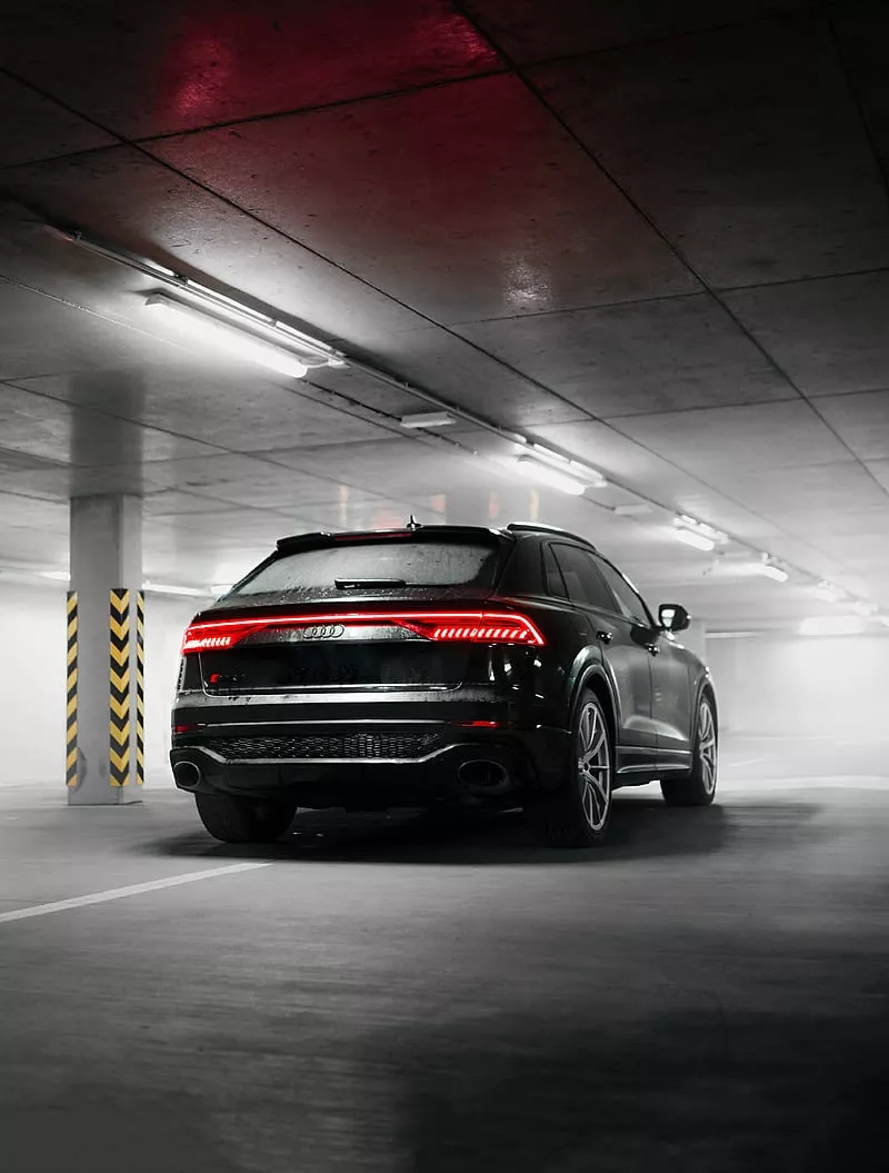 Audi q7, audi, car, suv, black, road, HD phone wallpaper