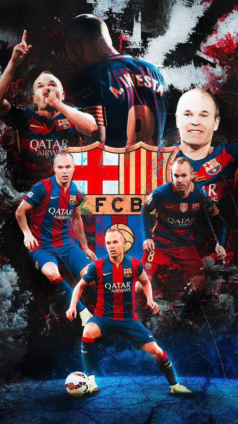 Iniesta, barcelona, football, messi