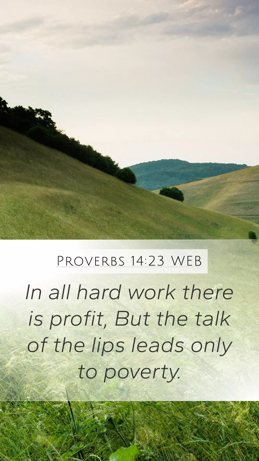 Proverbs 14:23 WEB Mobile Phone