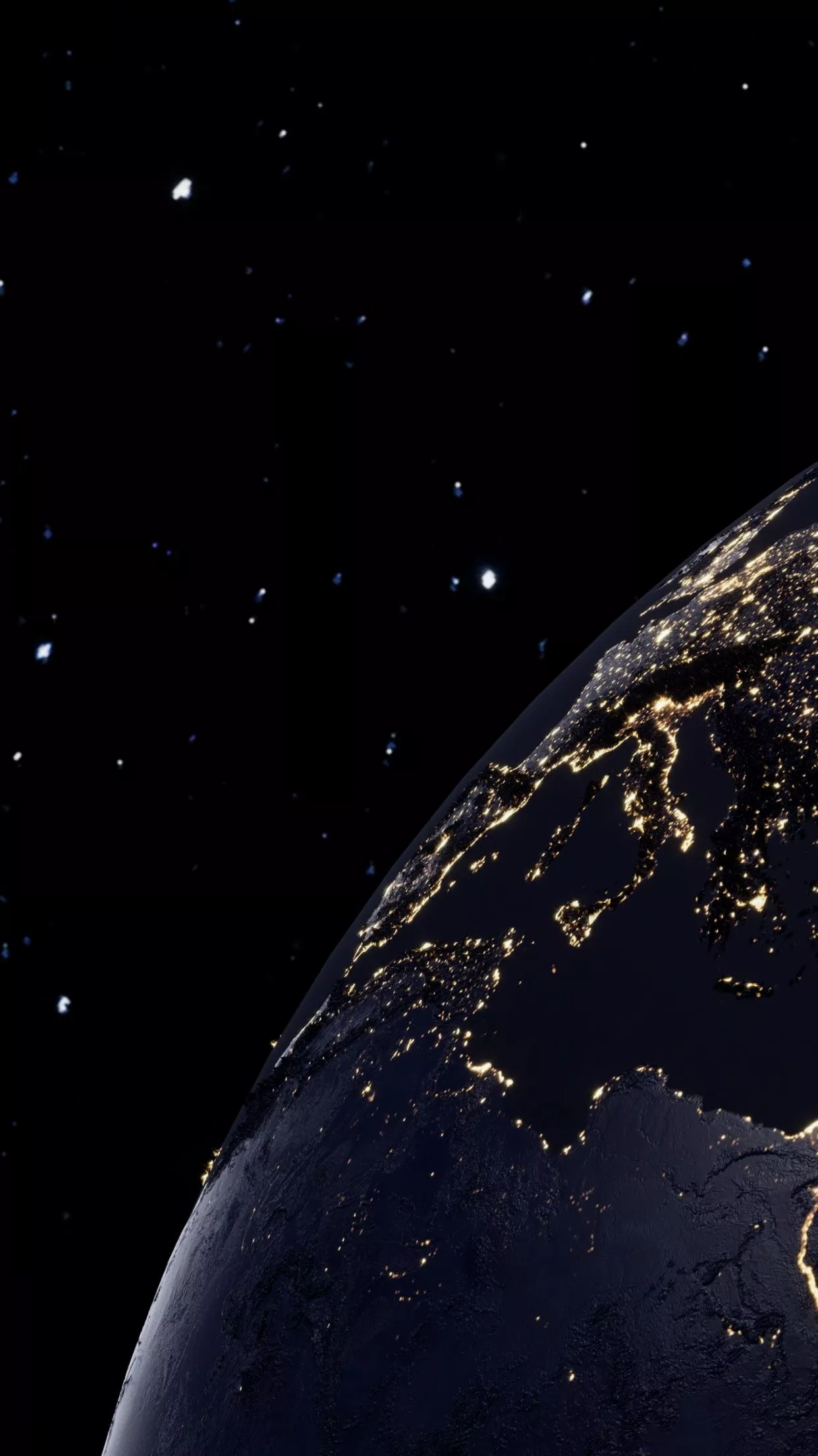 Planet Earth Wallpaper 4K, Night view