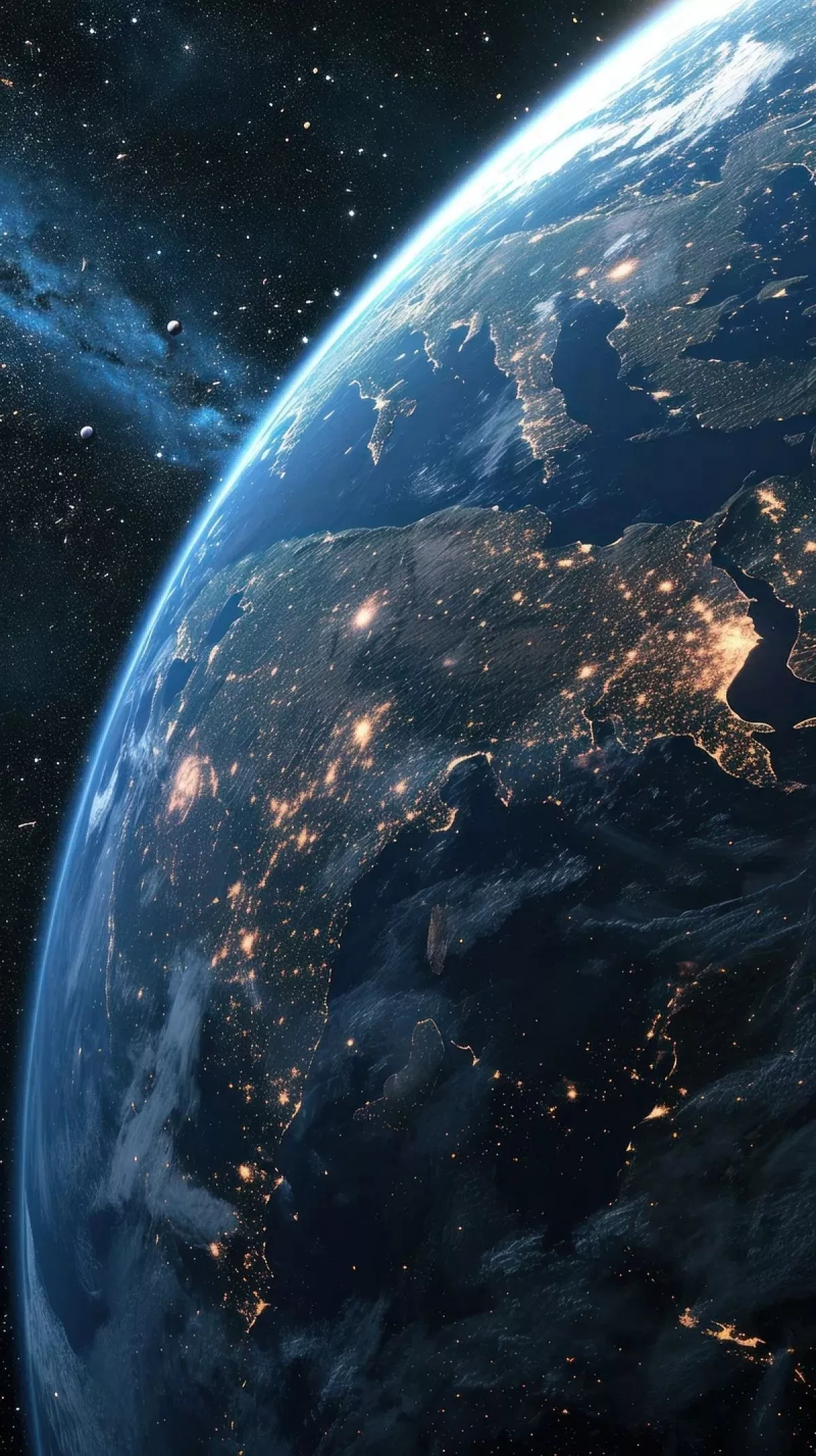 Planet Earth With City Lights