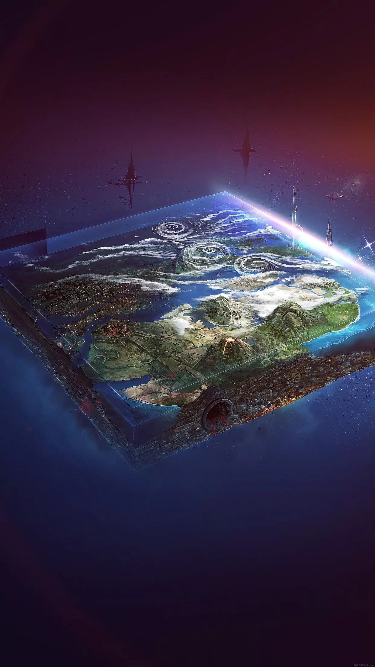 Flat Earth Art Flare Illust Space