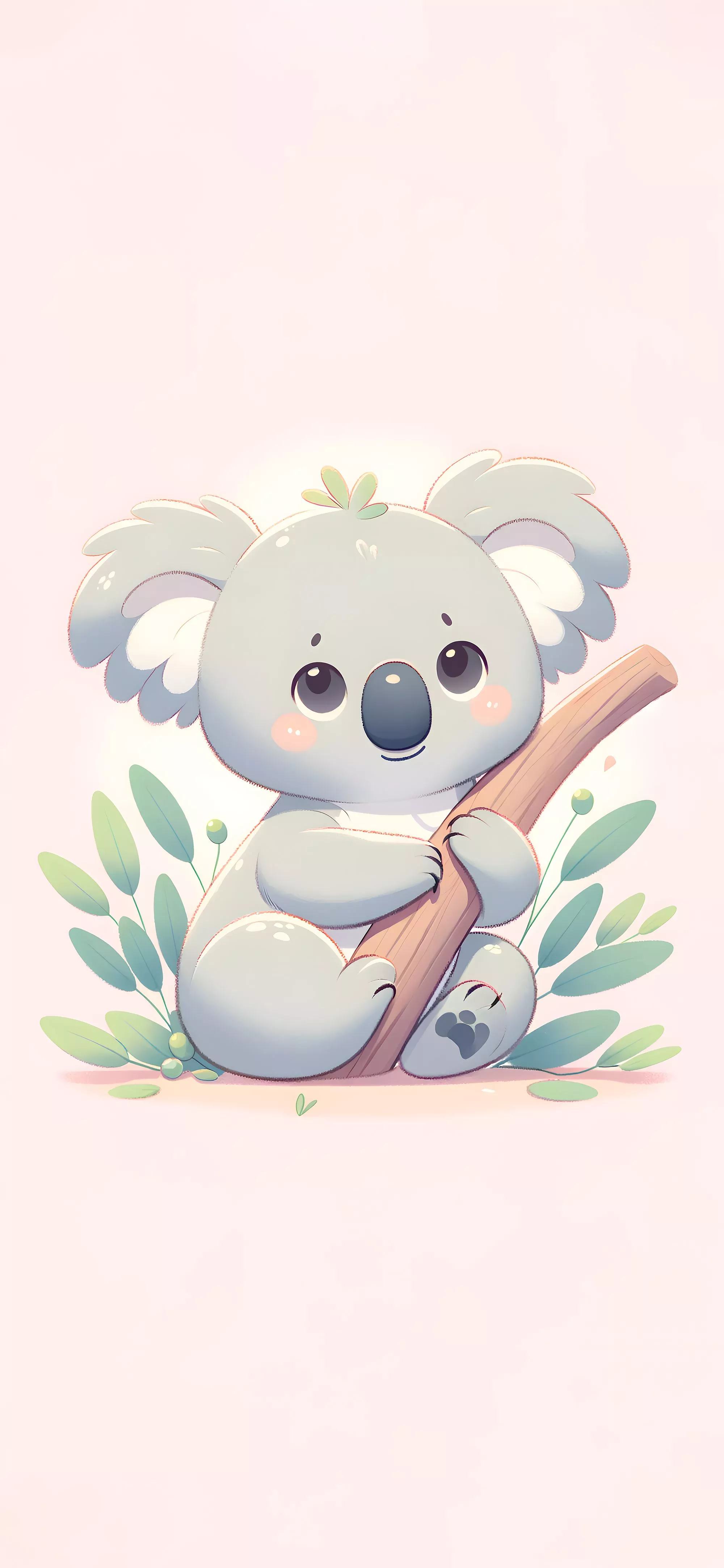 Adorable Koala Cartoon Wallpaper