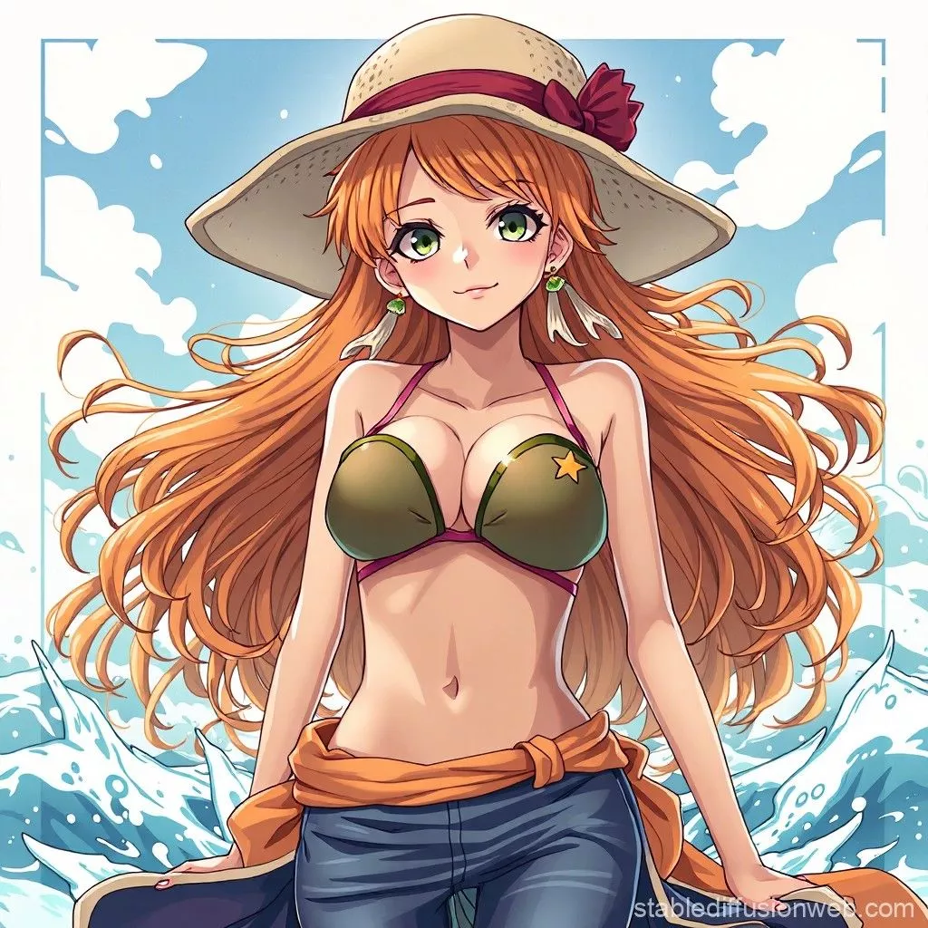 Nami One Piece Saga. Stable Diffusion