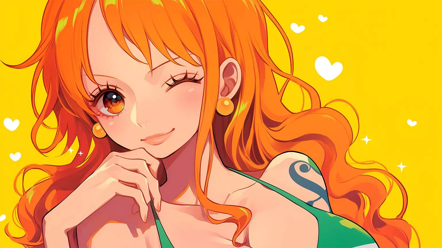 Nami One Piece Cute Smile Desktop