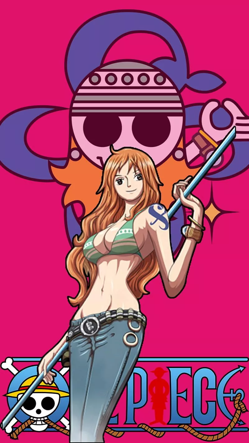 Nami, anime, luffy, one piece, HD phone