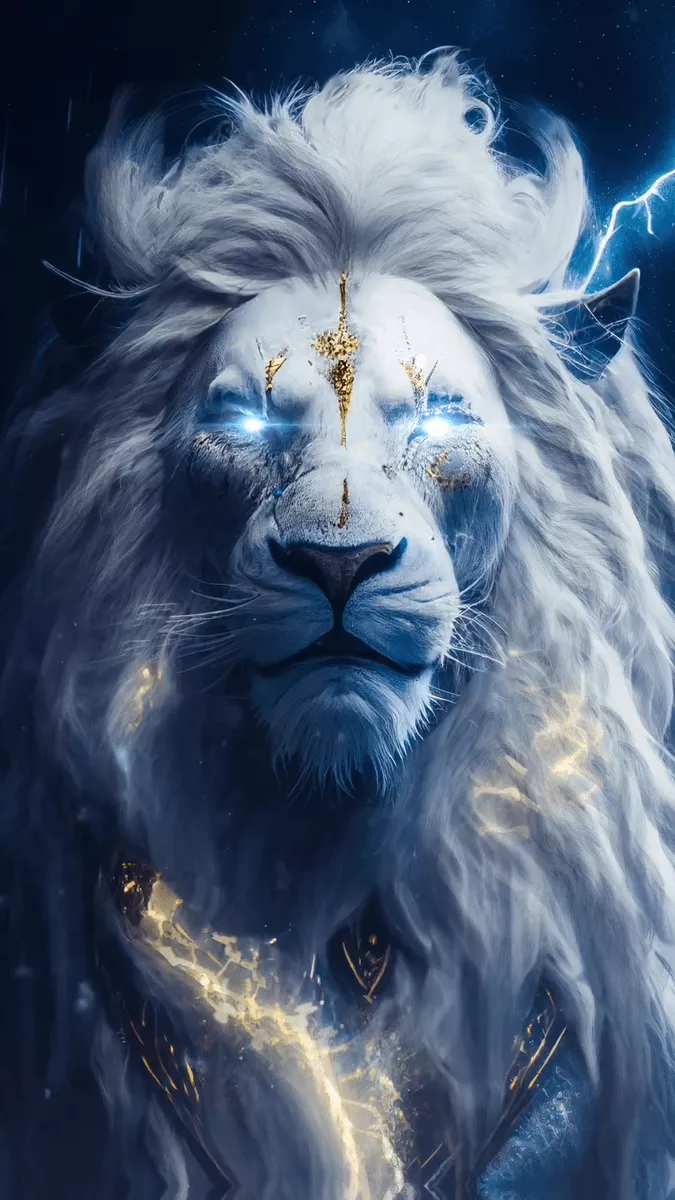 Lion God of Thunder HD Canvas Painting