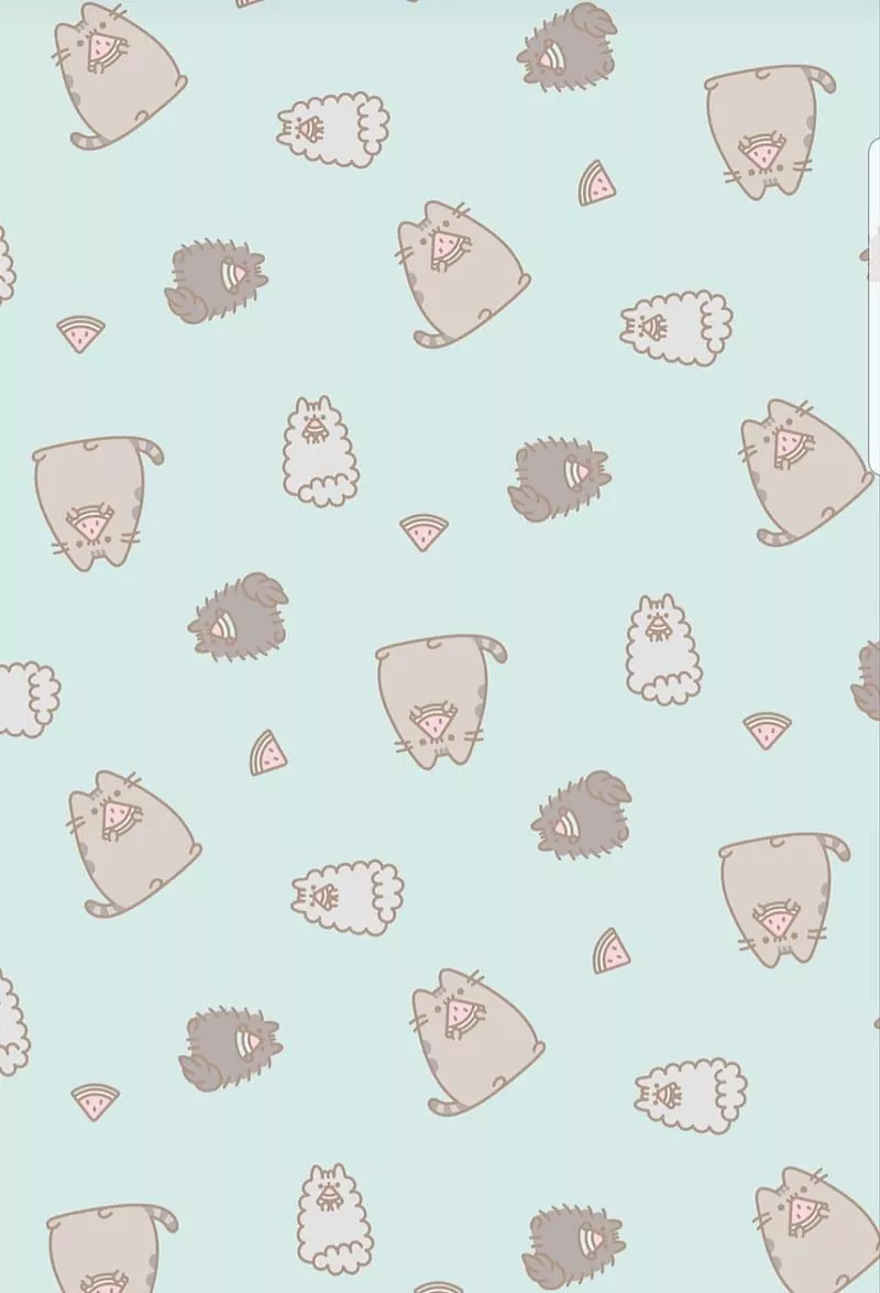 Pusheen Family, watermelon, HD phone