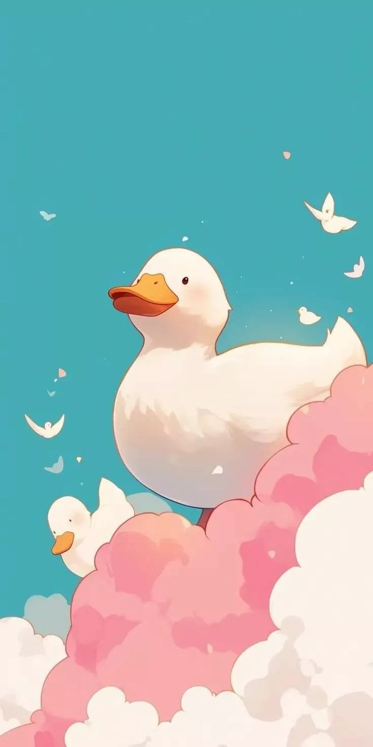 Duck wallpaper, Anime wallpaper, Cute