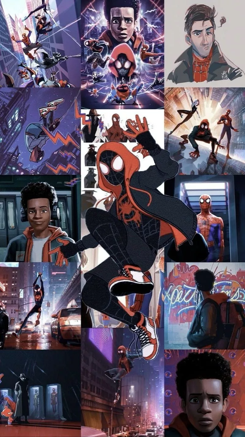 Spider Verse Collage, black, black kid