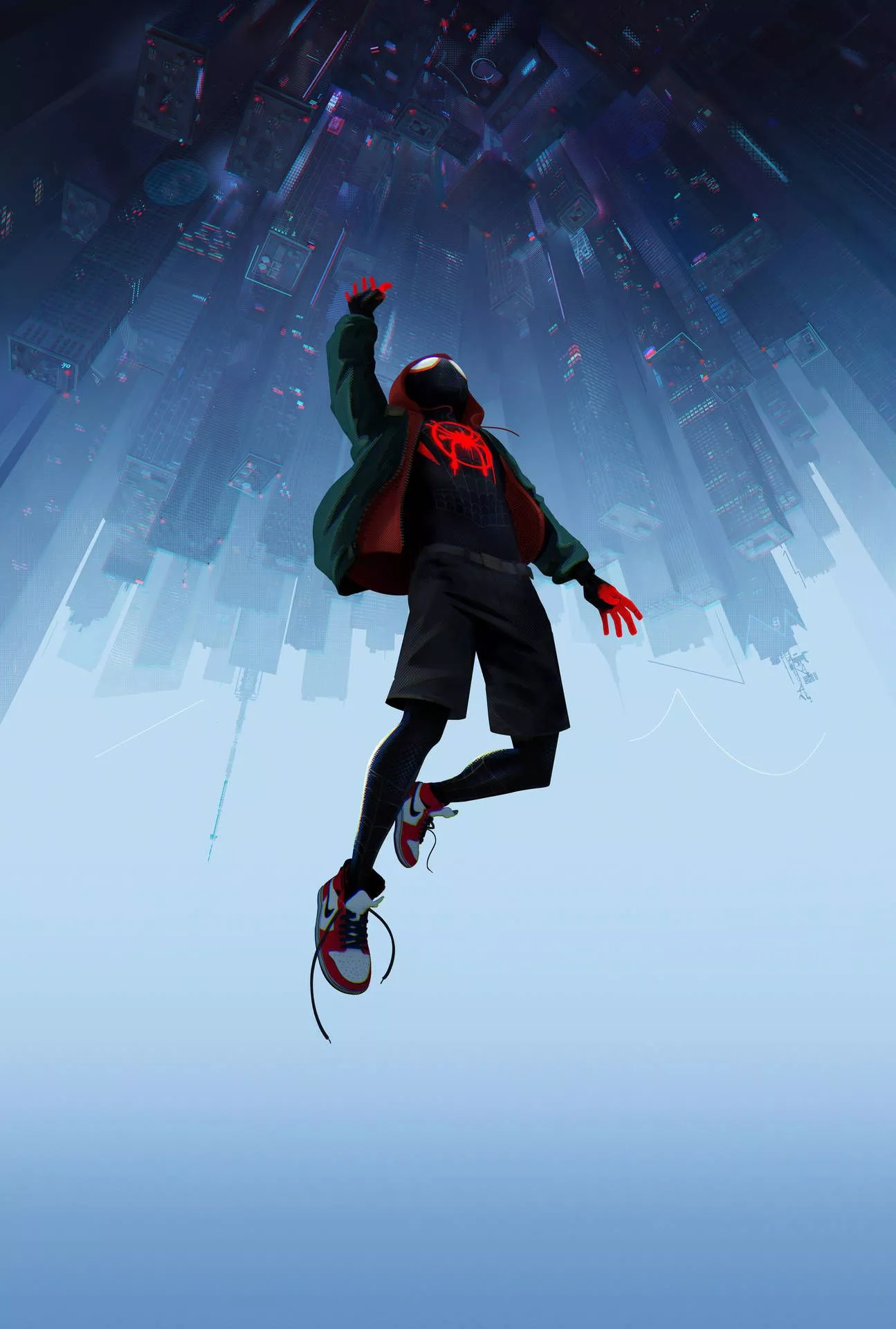 Miles Morales Falling Upside Down
