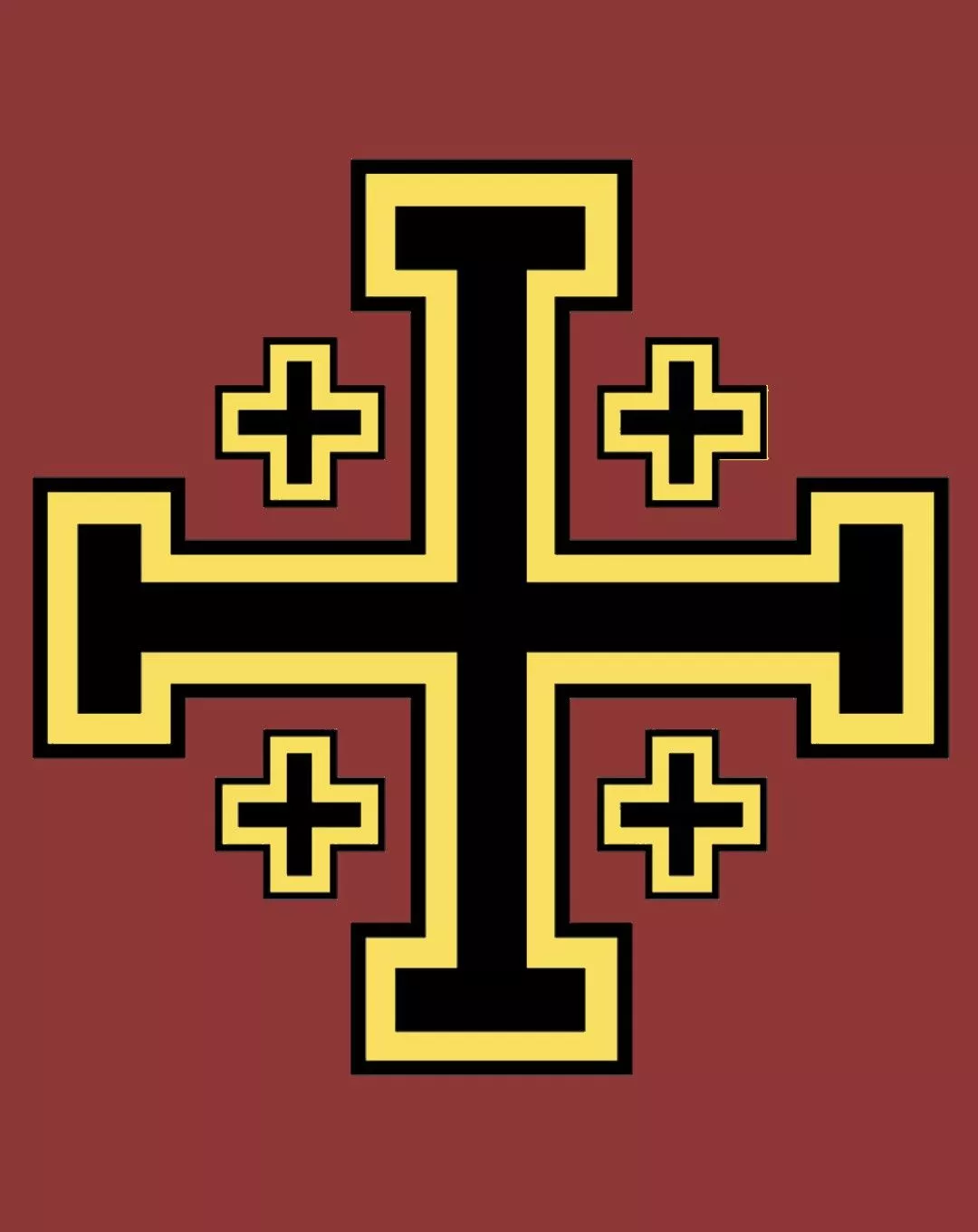 Jerusalem Cross in Malkuth color