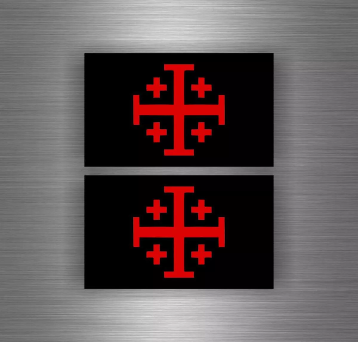 Sticker cross Of Jerusalem Templar Flag