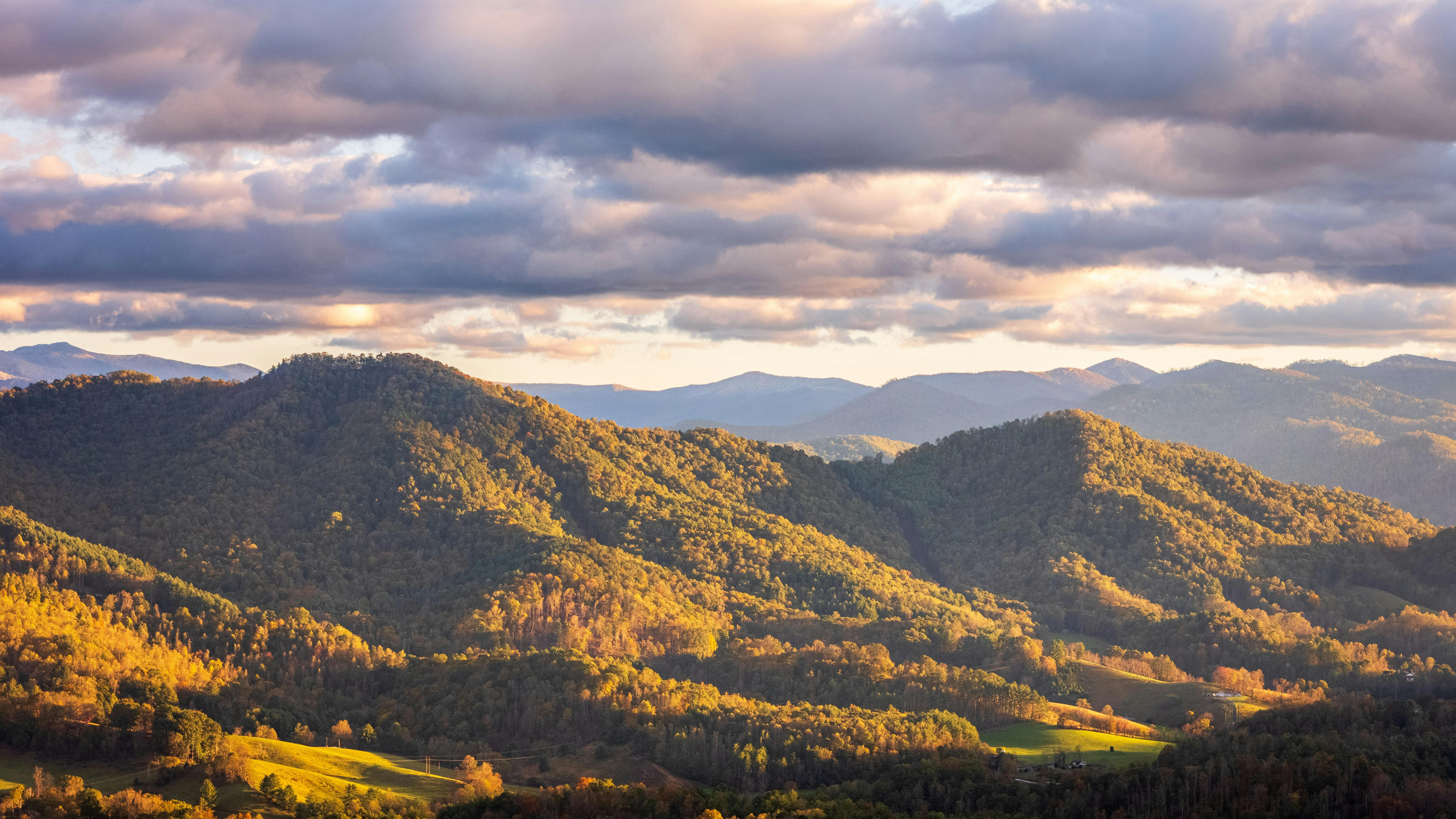 Smoky Mountains Scenic View at Sunset