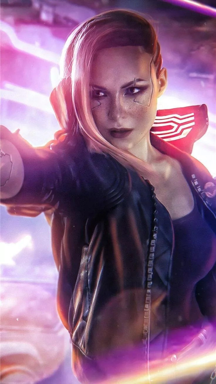 cyberpunk 2077 game artwork 4k iPhone 8