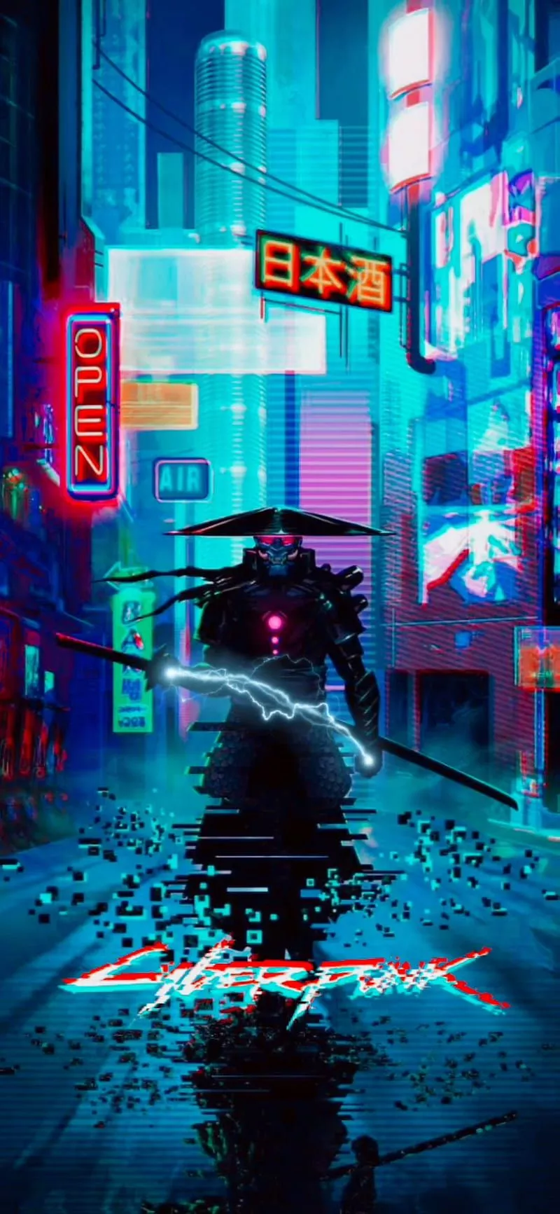 HD cyberpunk neon futuristic wallpaper
