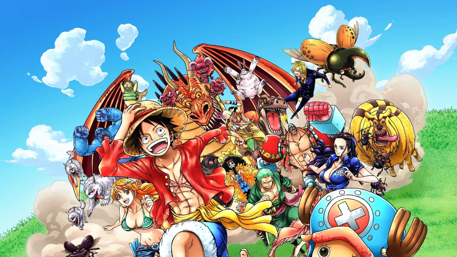One Piece Luffy Tony Nico Robin Nami