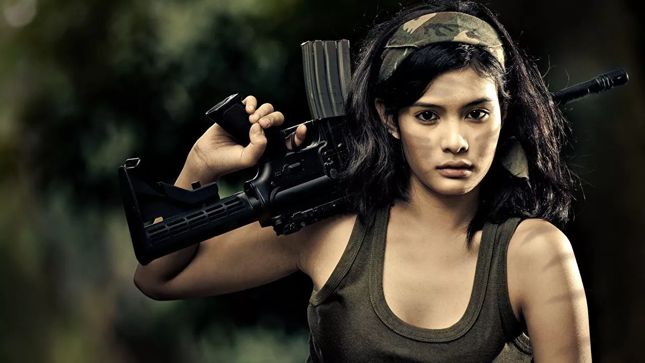 Wallpaper Girls military