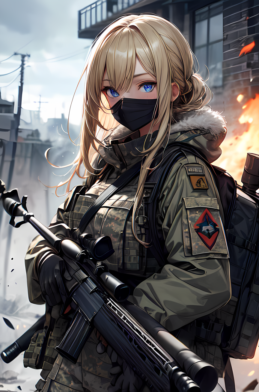 Art AI, Army girl par