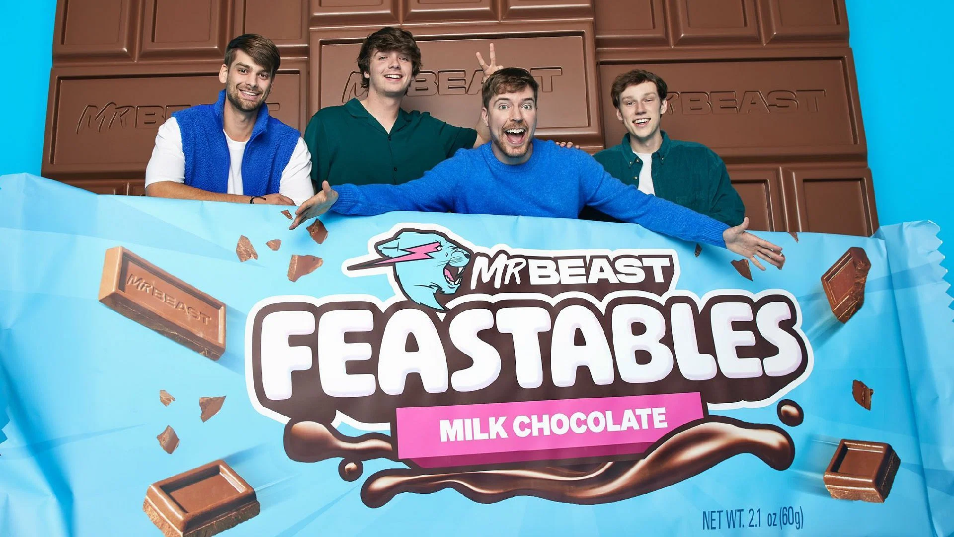 new Feastables chocolate bars