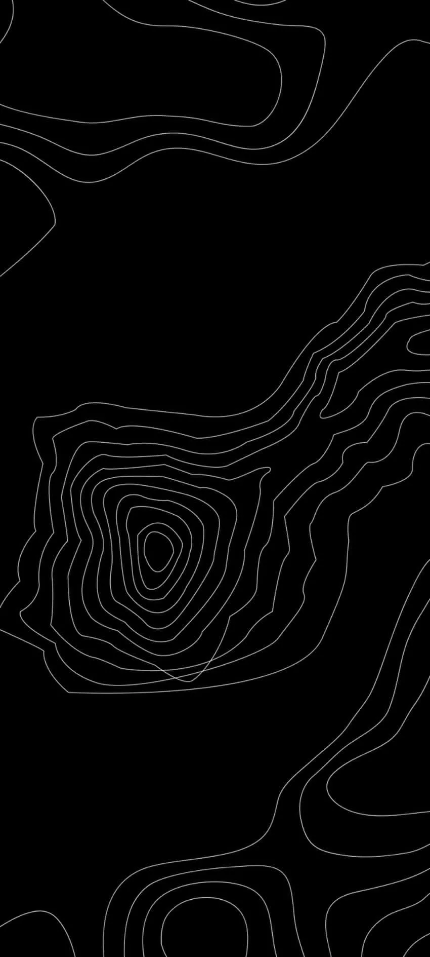 Black Topographic Wallpaper