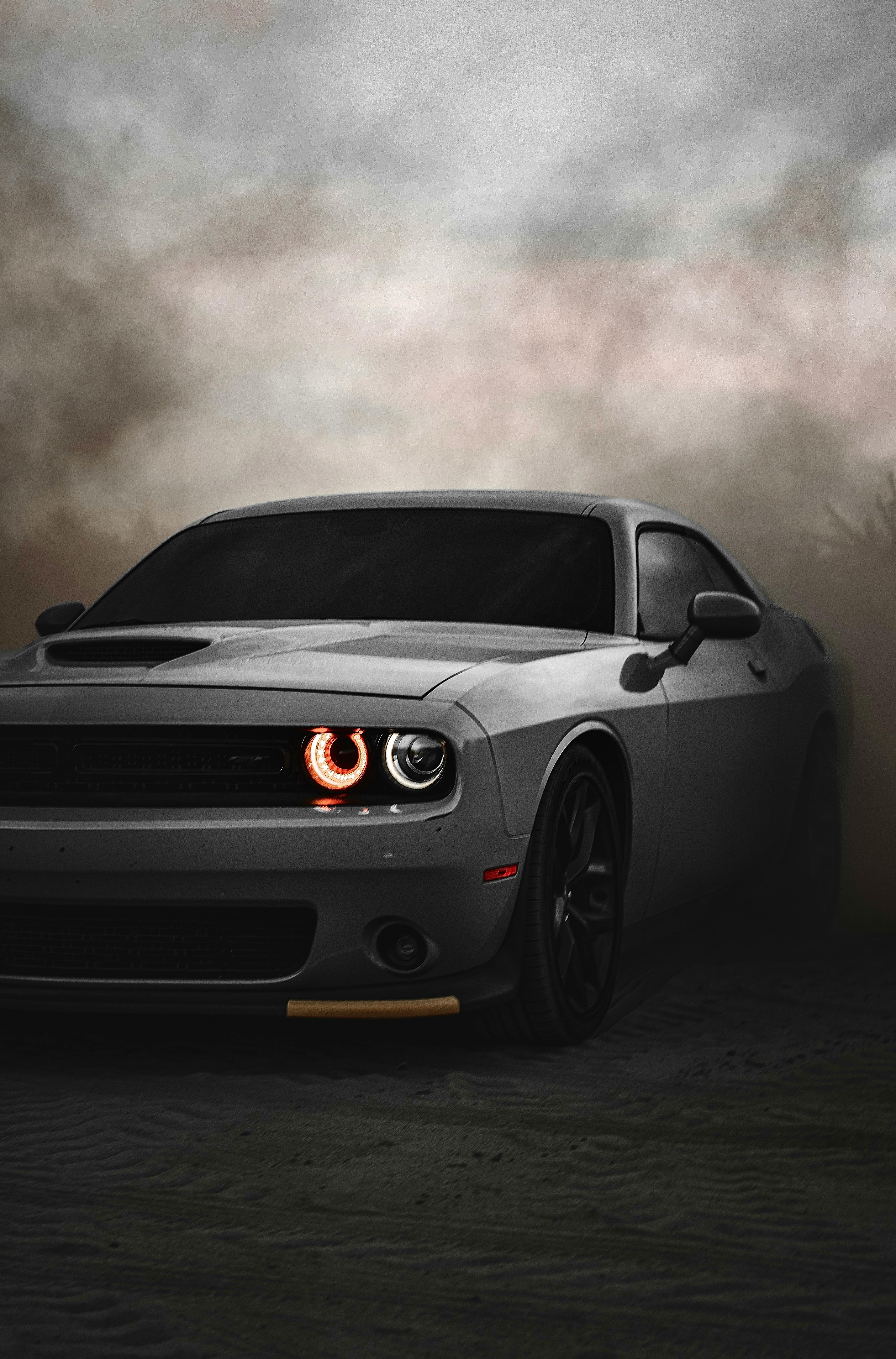 White Dodge Challenger · Free